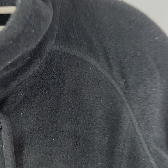 Vintage LL Bean Women’s M Wool Blend Long Trench Coat Black Made In USA - Picture 5 of 11